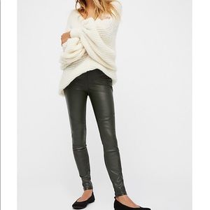 Free People Black Moto Vegan Leggings